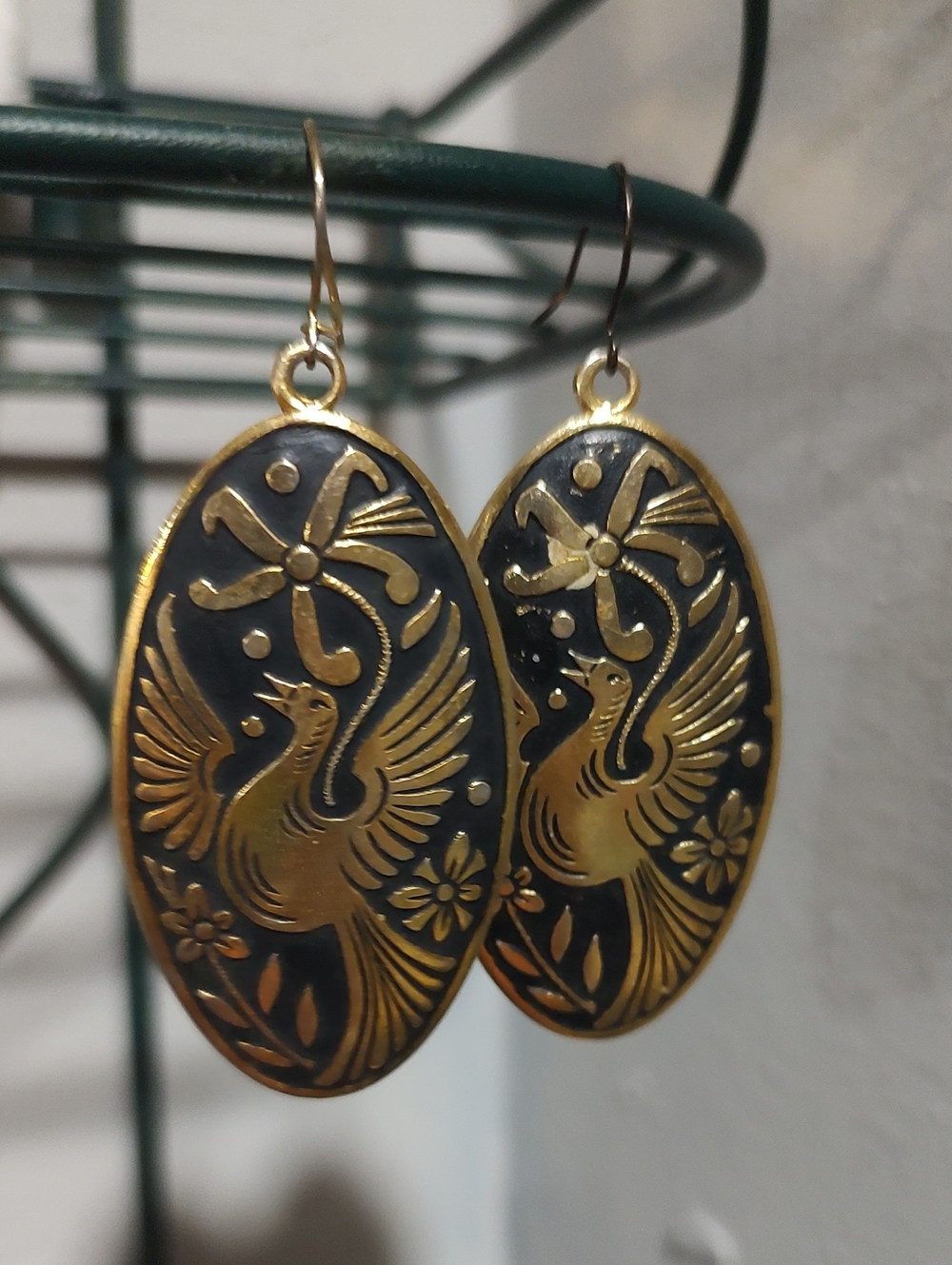 Vintage Earrings Phoenix Made In Spain
